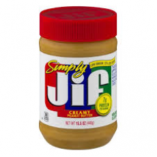 JIF PEANUT BUTTER, SIMPLY CREAMY, 15.5 OZ 